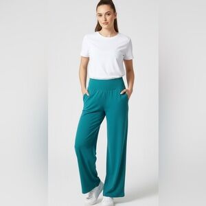 Teal Wide-Leg Women's Pants
